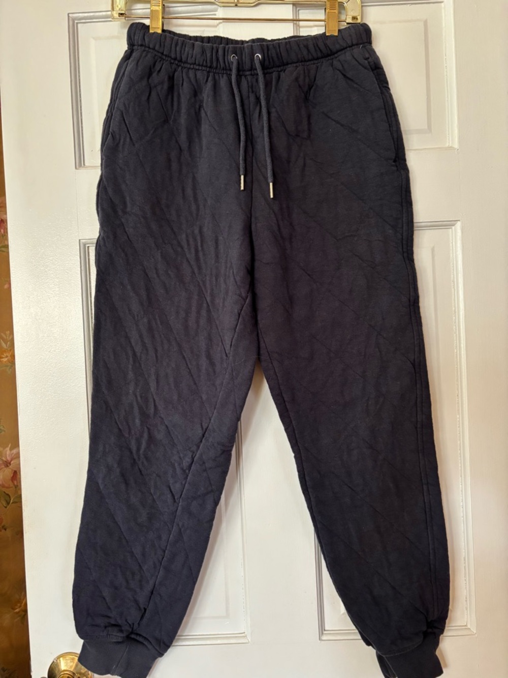 Old Navy Navy Quilted Jogger Sweatpants